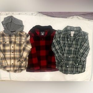 The Children's Place Red and Black Checkered Shirt
